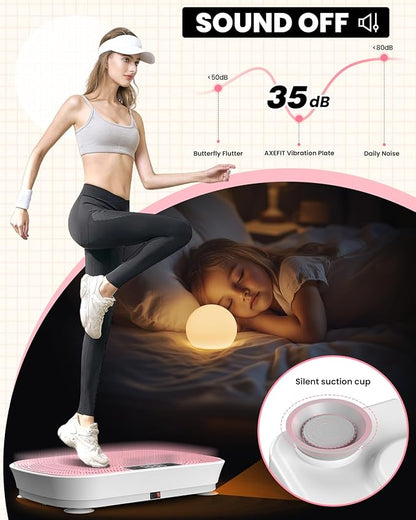 Vibration Plate Exercise Machine - Bluetooth Music & 400LBS Capacity Vibration Plate for Lymphatic Drainage & Weight Loss with 99 Speed Levels, Whole Body Vibration Plate for Home Fitness