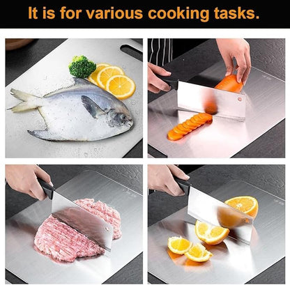 Titanium Cutting Boards for Kitchen - 100% Pure Titanium Cutting Board - Double Sided Food Grade Quality Cutting Boards - Easy to Clean and Store (14"L x 10"W)