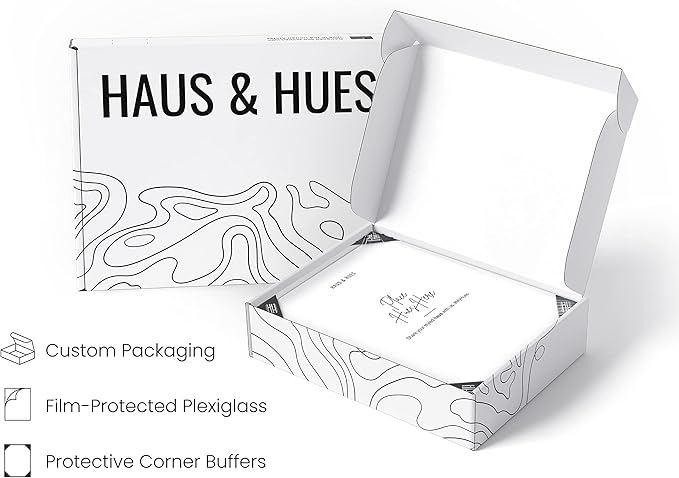 HAUS AND HUES 11x17 White Picture Frame - 11X17 Poster Frame - Aluminum, Vertical & Horizontal Hang, Shatterproof Plexiglass, Perfect for Home, Room, Office (11x17 in, White)