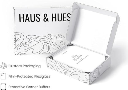HAUS AND HUES 24x36 White Metal Picture Frames - Features Premium Aluminum, Vertical & Horizontal Hang, Shatterproof Plexiglass - Perfect for Home, Room, Office (24x36 in, White, Set of 25)