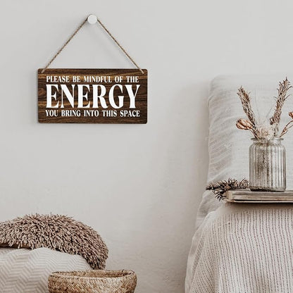 Inspirational Zen Wall Art, Positive Affirmations Wall Decor, Meditation Room Decor Spa Decor Spiritual Wall Art Decor Hanging Sign Wood Plaque Block for Home Office Bathroom Bedroom