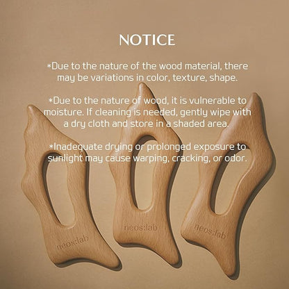 Body Sculptor - Beech Wood Massage Tool, Portable & Lightweight Scraping Tools, Wood Gua Sha, Relieve Tensed Muscle, Lymphatic Massage to Help Face & Body Circulation