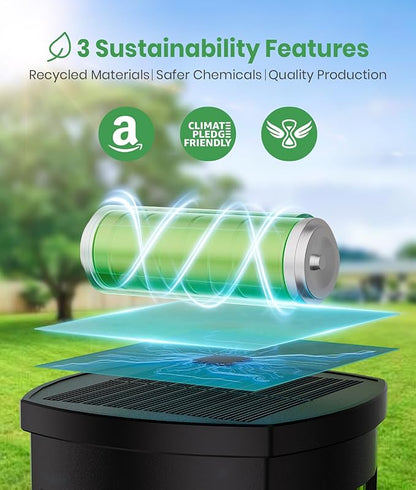 Solar Pathway Lights Outdoor Warm White 8-Pack Waterproof IP65, Auto On/Off Solar Powered Walkway Lighting for Driveway Yard Garden, Upgraded Landscape Lights Outside