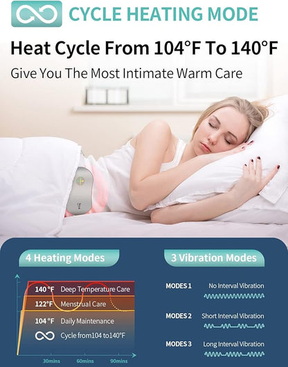 Slimpal Menstrual Heating Pad for Cramps, FSA HSA Eligible Approved, Portable Cordless Heating Pad for Period Pain Relief, Electric Heat Belt, Up to 8 Hours Constant Working, Gifts for Women Girl Grey