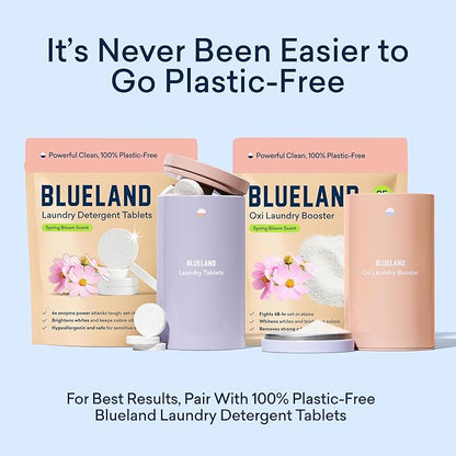 BLUELAND Oxi Laundry Booster Powder Refill 2-Pack, Clear Skies Scent, 50 Loads, 35.2 oz, Plastic-Free, Eco Friendly, Oxy Cleaner, Stain Remover