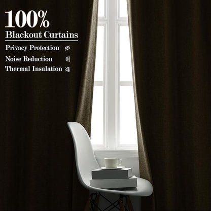 Ivory White Pinch Pleat 100% Blackout Drapes Linen Blend, Room Divider, Room Darkening, Energy Saving, Furniture Protecting, Light Blocking Extra Wide Privacy Curtains, 240Wx84L, 1 PC
