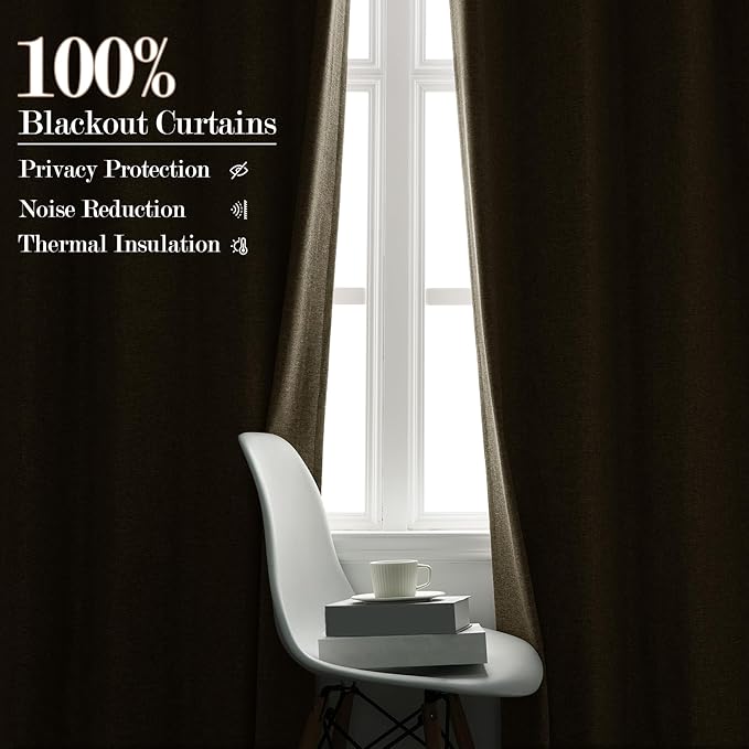 Full Blackout Privacy Curtains, 240 Inch Extra Wide Linen Blend Drapes, Pinch Pleat Window Drapery for Room Divider Storage/Space Room Separation, 1 Panel, W 240" x L 108", Ivory White
