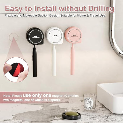 UV Toothbrush Sanitizer Holder, Toothbrush Sanitizer and Holder Cover Caps with Fan Drying, Rechargeable Portable Toothbrush Cleaner Case Fits Most Electric and Manual Toothbrushes (Pink)