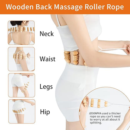 7-in-1 Lymphatic Drainage Massager Set，Wood Therapy & Cellulite Massager Tools for Gua Sha, Full Body Meridian Detox (Face/Head/Waist/Legs)，Maderotherapie Outils for Body Sculpting, lymphatic roller