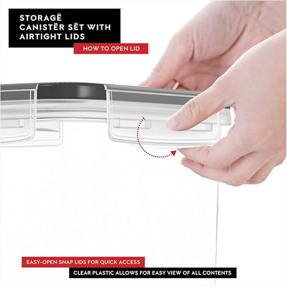 Cereal Containers Storage 3 Pack 135 fl. oz Cereal Dispenser Countertop, Airtight Food Storage Containers for Pantry Organization and Storage, Bpa-free Cereal Storage Container with Marker & Labels