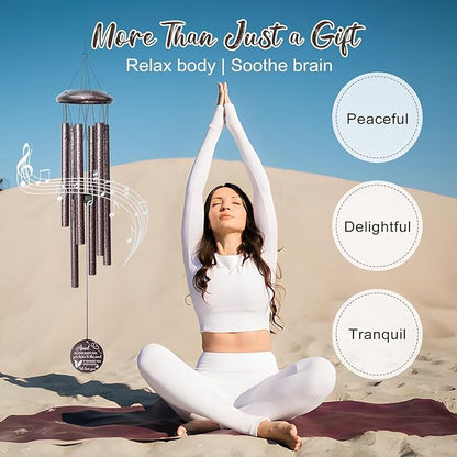 Gifts for Aunt, 25''Wind Chimes, Birthday Gifts for Aunt from Nephew Niece, Best Aunts Ever Gift for Women,Thanksgiving,Christmas Day Gift Ideas for Love Rreminder.