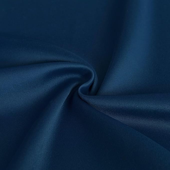 Blackout Curtains 96 Inches Long for Bedroom, Thermal Insulated Blackout Curtains 2 Panels Set, Solid Grommet Privacy Room Darkening Drapes for Living Room Windows(W52 x L96, Navy Blue)
