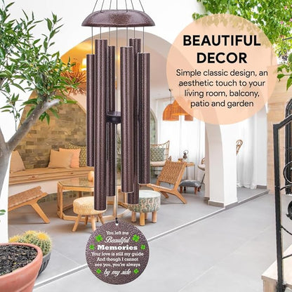 Personalized Memorial Wind Chime, Sympathy Wind Chimes for Loss of Loved One, Bereavement & in Memory Wind Chimes, Sympathy Gifts in Memory of Father, Mother or a Loved One