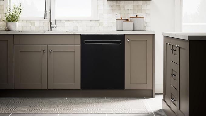 Kenmore 24" Built-in Stainless Steel Tub Dishwasher EasyFlex 3rd, SmartWash, UltraWash, TurboDry, MoreSpace Plus Adjustable Rack, Energy Star Certified, Black