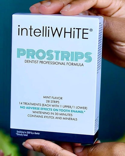 Prostrips - 12 Shades Whiter Teeth - 28 Enamel Safe REMINERALIZING Gentle Strips – 97% no Sensitivity