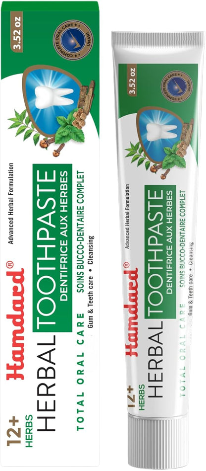 Hamdard 12 Herbs Miswak Total Oral Care Toothpaste 100g (Pack of 3)