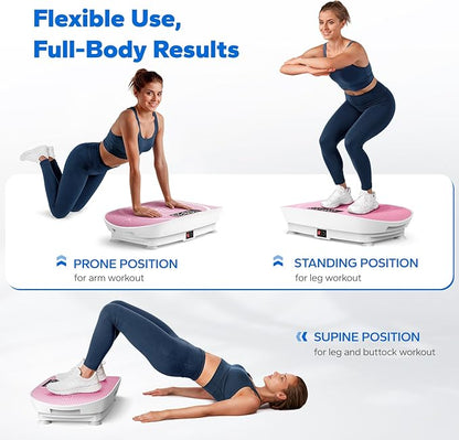 MERACH Slim Vibration Plate Exercise Machine, Vibration Plate for Lymphatic Drainage Weight Loss, Vibrating Plate with Real-Time Calorie Tracking on LED Display, Workout Equipment for Home Women Men