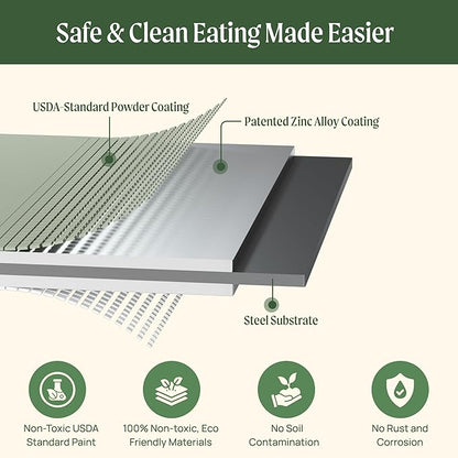 Vego Garden 32" Extra Tall Oval Metal Raised Garden Bed Kit - 9 in 1 Modular Planter Box for Vegetables, Flowers, Fruits - British Green