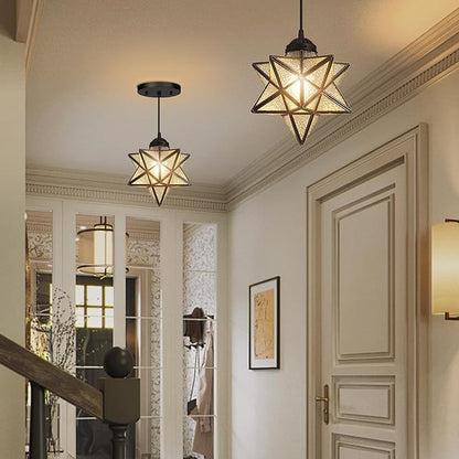 Modern Glass Pendant Lights Dining Room Chandeliers Lighting for Kitchen Island Light Fixture Hanging Light with Warm Light Bulb