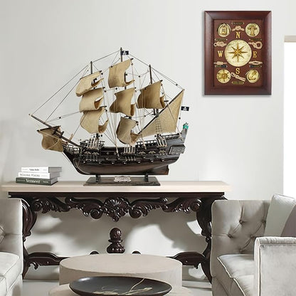 SAILINGSTORY Nautical Wall Decor Knot Board Frame Maritime Decor Coastal Compass Decor
