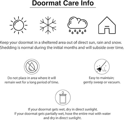 Calloway Mills 152963048A Black Border 30" x 48" Monogram Doormat Letter (A)