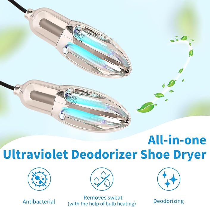 Shoe Deodorizer Dryer 3-Mode Timer & Gentle Airflow Tech In-Footwear Hygiene Management