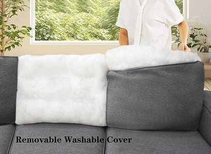 L Lengend Vansen Modular Sectional Sofa U Shaped Couch with Ottoman Modern Reversible Corner Sectional Couch for Living Room (Dark Grey, U Shaped Sofa-1)