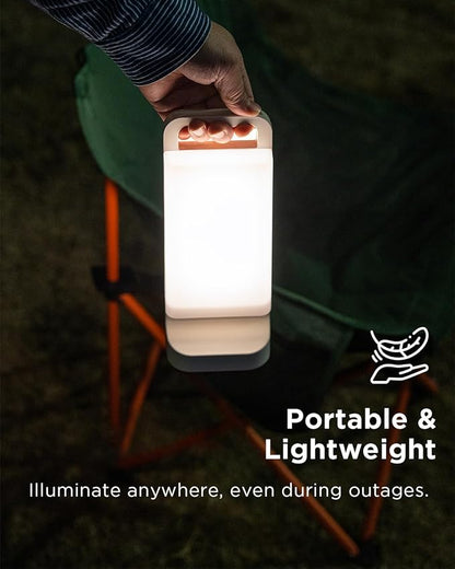 Camping Lantern, solar Lanterns, 6000mAh Rechargeable Light 2-in-1 Dimmable Outdoor Waterproof Gear with USB Charging – lanterns for power outages Hurricane, Hiking, Fish, Emergency, and Home