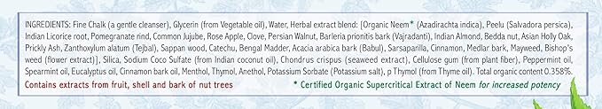 Auromere Ayurvedic Herbal Toothpaste, Fresh Mint - Vegan, Natural, Non GMO, Flouride Free, Gluten Free, with Neem & Peelu (4.16 oz), 5 Pack