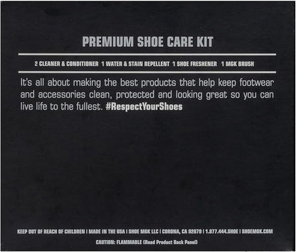 MGK Complete Kit: Shoe Cleaner, Care, Water & Stain Protection - Revitalize, Shield, and Freshen Sneakers, Leather, and Dress Shoes With Deodorizer