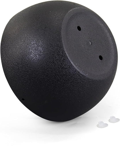 10 inch Hanging Planters for Indoor Outdoor Plants, 2 Pack Hanging Flower Pots with Drainage Holes and Chain for Garden Porch Plants, Round Plastic Hanging Baskets for House Plants, Black