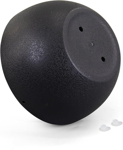 12 inch Large Hanging Planters for Indoor Outdoor Plants, 2 Pack Hanging Flower Pots with Drainage Holes and Chain for Garden Porch Plants, Plastic Hanging Baskets for House Plants, Black