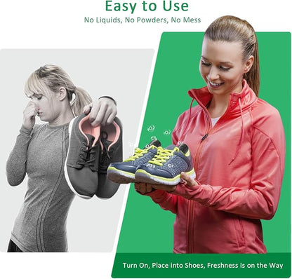 Shoe Deodorizer Rechargeable Ozone Tech Eliminates Odors in All Footwear, Auto Shut-Off Durable Dryer-Style Freshener