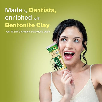BENTODENT Fluoride Free Remineralizing Calcium Bentonite Clay Toothpaste - Cardamom Flavor Natural Toothpaste, Mint-Free, 3.52 oz - Mineral Tooth Paste Ideal for Sensitive Teeth & Whitening