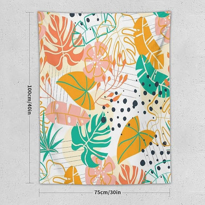 ICMOLYYENLO Tropical Palm Leaves Wall Tapestry, Wall Art for Room Decoration Beautiful Wall Hanging for Bedroom Living Room Dormitory Apartment 50x60 Inch