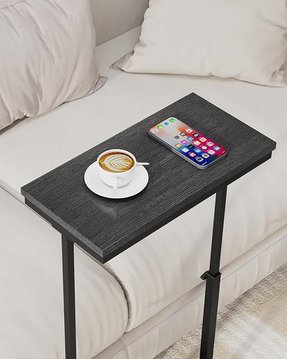 TUTOTAK End Table, Side Table, Tall Couch Table, Sofa Table, Living Room, Bedroom, Black TB01BK083