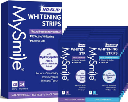 MySmile Teeth Whitening Strips with Natural Ingredients 14 Treatments (Allure)
