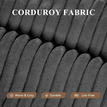 Modular Sectional Sofa with L-Shape Chaise,Cloud Sectional Modern Sleeper Couch with Deep Seat,Sponge Compression Sofas No Assembly Required(Dark Gray-Corduroy Fabric) 1PCS