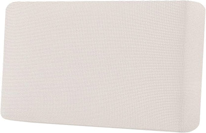 H.VERSAILTEX Super Stretch Individual Seat Cushion Covers Sofa Covers Couch Cushion Covers Slipcover Sets Thick Jacquard Textured Twill Fabric (1 Piece Loveseat Cushion Cover, Ivory)