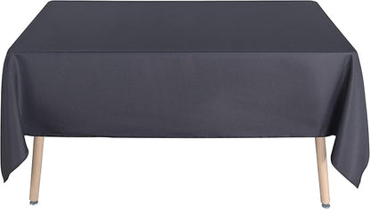sancua Rectangle Tablecloth - 54 x 78 Inch - Stain and Wrinkle Resistant Washable Polyester Table Cloth, Decorative Fabric Table Cover for Dining Tables, Buffet Parties and Camping, Grey