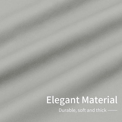Easy-Going Blackout Curtains for Bedroom, Solid Thermal Insulated Grommet and Noise Reduction Window Drapes, Room Darkening Curtains for Living Room, 2 Panels (42x84 in, Greyish White)