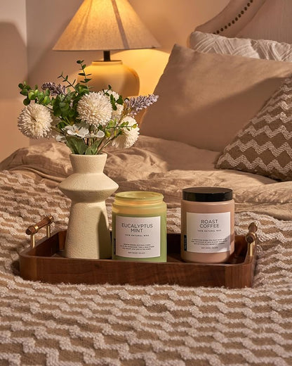 M&SENSE Eucalyptus & Mint Candles for Home Scented, 19.4oz 110 Hours Burn Soy Aromatherapy Candle Gift for Stress Relief, Meditation, Yoga, Relaxing SPA, Natural Soy Wax for Men and Women