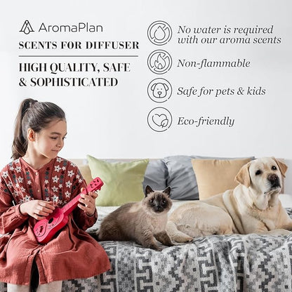 Aromaplan Scents, Clean Smelling Essential Oils, Clean Breeze Inspired by D. (5 Fl Oz /148ml)-Fresh Scent Essential Oil for Diffuser, USA Fragrance, Bigger Bottle, Bolder Aroma & Longer Lasting