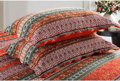 NEWLAKE Striped Classical Cotton Patchwork Bedspread Quilt Sets, Twin Size