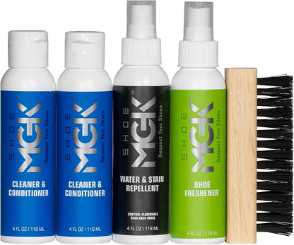 MGK Complete Kit: Shoe Cleaner, Care, Water & Stain Protection - Revitalize, Shield, and Freshen Sneakers, Leather, and Dress Shoes With Deodorizer