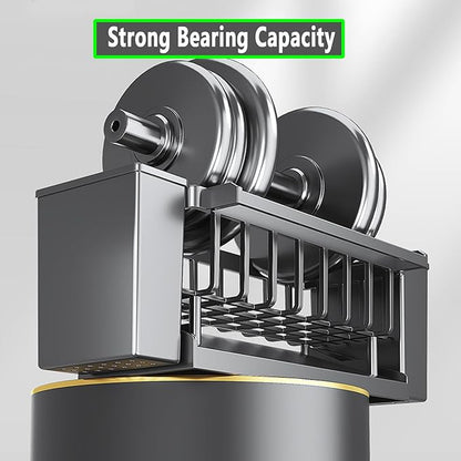 Utensil Holder, 3 Compartments Utensil Drying Rack, Dish Drainer for Kitchen Counter,Kitchen Utensils Holder with Towel Bar,Self-Draining Tray Design(Black)