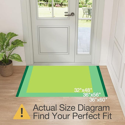 LUMI Indoor Door Mat 36"x56", Ultra Thin Low Profile Non-Slip Doormat for Home Entrance, Absorbent & Stain-Resistant Welcome Mats, Washable Entryway Mat for Front Door, Patio, Porch, Camel