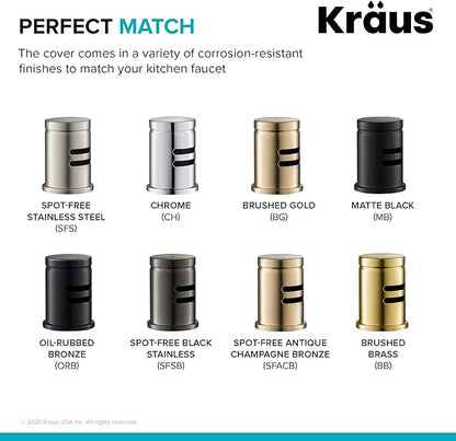 KRAUS Dishwasher Air Gap in Spot Free All-Brite™ Stainless Steel, KAG-1SFS