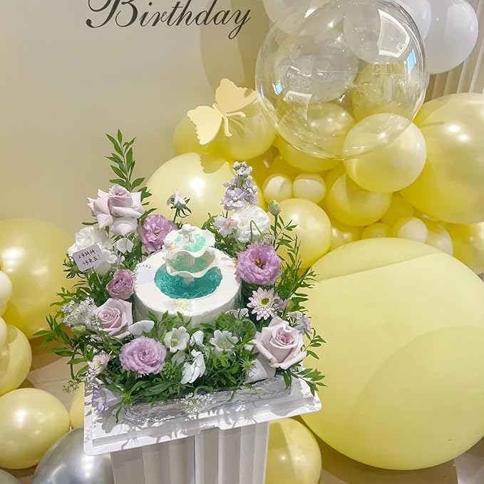 130pcs Pastel Yellow Balloons Different Sizes 18" 12" 10" 5" Light Yellow Latex Balloon Garland Arch Kit for Birthday Baby Shower Graduation Wedding Gender Reveal Party Decorations