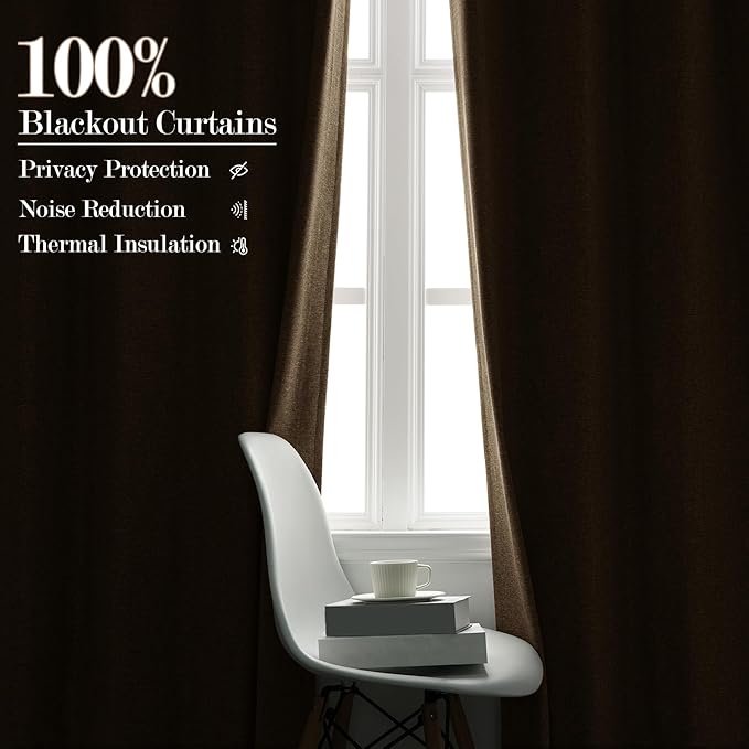 70" W x 108" L Faux Linen Room Divider Curtains, Full Blackout Pinch Pleated Drapes for Traverse Rod, Bedroom Divider Privacy Drapery with Hooks for Ceiling Track, 1 Panel, Sand Beige